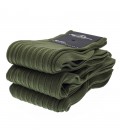 Chaussettes Fil d'Ecosse avec cotes vert olive